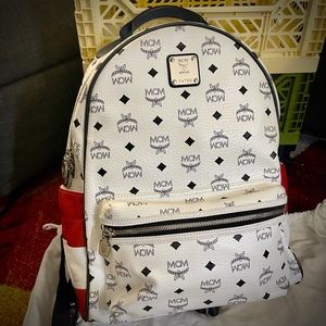 MCM White Backpack